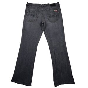 Y2K Blue Cult Womens Size 33 Bootcut Jeans Faded Black Stretch‎ Denim Mid Rise